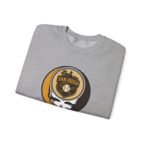 Grateful Dead - San Diego Padres Grateful Dead Stealie Crewneck Sweatshirt - MLB - StealieShop